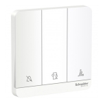 Schneider Electric 施耐德電氣 AvatarOn 16AX三位掣連"請勿打擾"、"請即清理"及"敬請等候" 顯示圖像 (搪瓷白) (E8333DMWS_WE_C5)