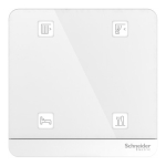 Schneider Electric 施耐德電氣 Wiser 智能四位移動場景開關掣 (搪瓷白) (E8334RWMZB_WE)