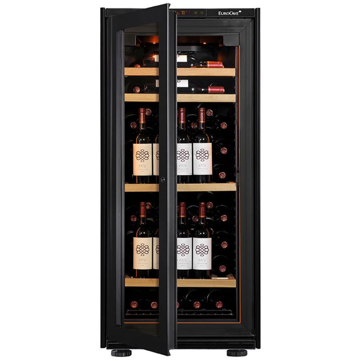 EuroCave V-INSP-M 59瓶 嵌入式單溫區紅酒櫃 (2滑架及2木架)(全玻璃門)