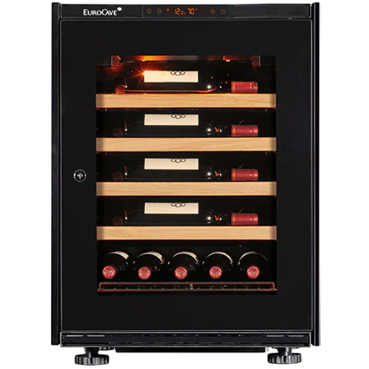 EuroCave V-INSP-S 29瓶 嵌入式單溫區紅酒櫃 (4滑架)(全玻璃門)