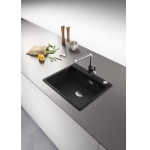 Franke MRG 610-54 FTL Maris 花崗岩檯面單昇盆 (瑪瑙黑色)