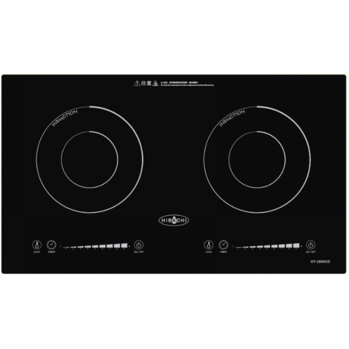 Hibachi 氣霸 HY-2800GD1 2800W 71厘米 嵌入/座檯式雙頭電磁爐 Hibachi 氣霸 HY-2800GD1 2800W 71厘米 嵌入/座檯式雙頭電磁爐