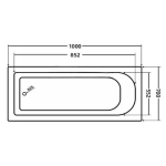 Goboss NY-A1000 鑄鐵浴缸 (1000 x 700mm) (不帶扶手)