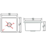 Goboss TS-1U4439-GY 45厘米 花崗石單鋅盤 (檯下款) (淺灰色)