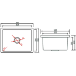 Goboss TS-1U5945-GY 59厘米 花崗石單鋅盤 (檯下款) (淺灰色)