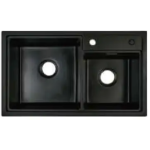 Goboss TS-2A7947-BK 79厘米 花崗石雙鋅盤 (檯面款) (黑色)