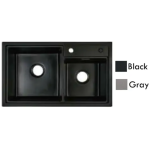 Goboss TS-2A7947-GY 79厘米 花崗石雙鋅盤 (檯面款) (淺灰色)