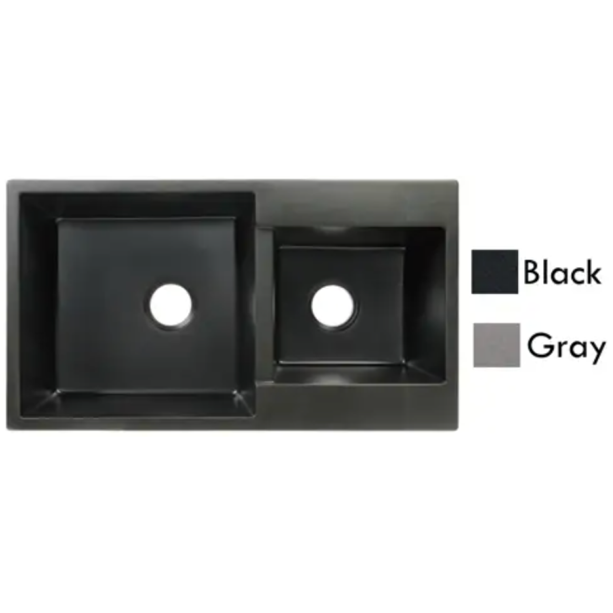 Goboss TS-2A8648-GY 86厘米 花崗石雙鋅盤 (檯面款) (淺灰色)