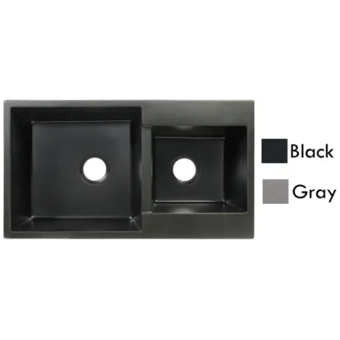 Goboss TS-2A8648-GY 86厘米 花崗石雙鋅盤 (檯面款) (淺灰色)