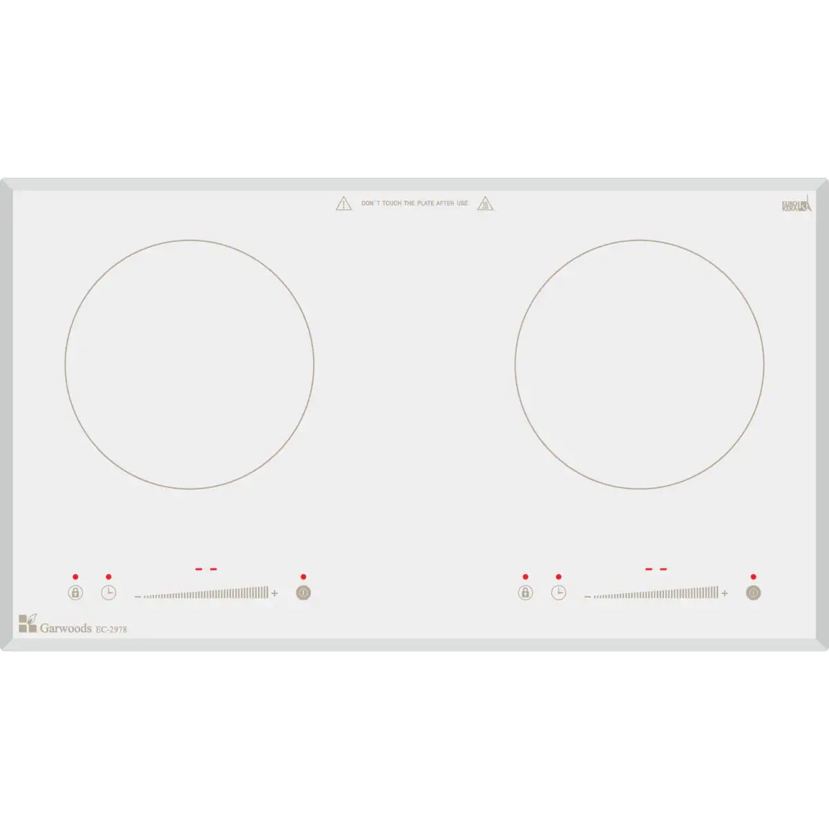 Garwoods 英國樂思 EC-2978-MT 70厘米 嵌入式雙頭平面電磁爐 (晶白面板-奶茶色)