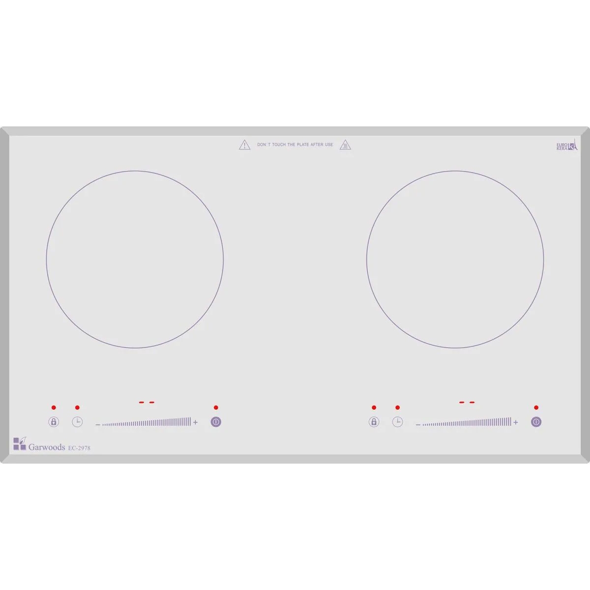 Garwoods 英國樂思 EC-2978-LP 70厘米 嵌入式雙頭平面電磁爐 (晶白面板-薰衣草紫)