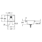 Grohe 31653AT0 石英石嵌入/檯底單昇盤 (灰色)
