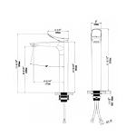 Goboss 048.11-09 單控高身面盆水龍頭 （玫瑰金色）