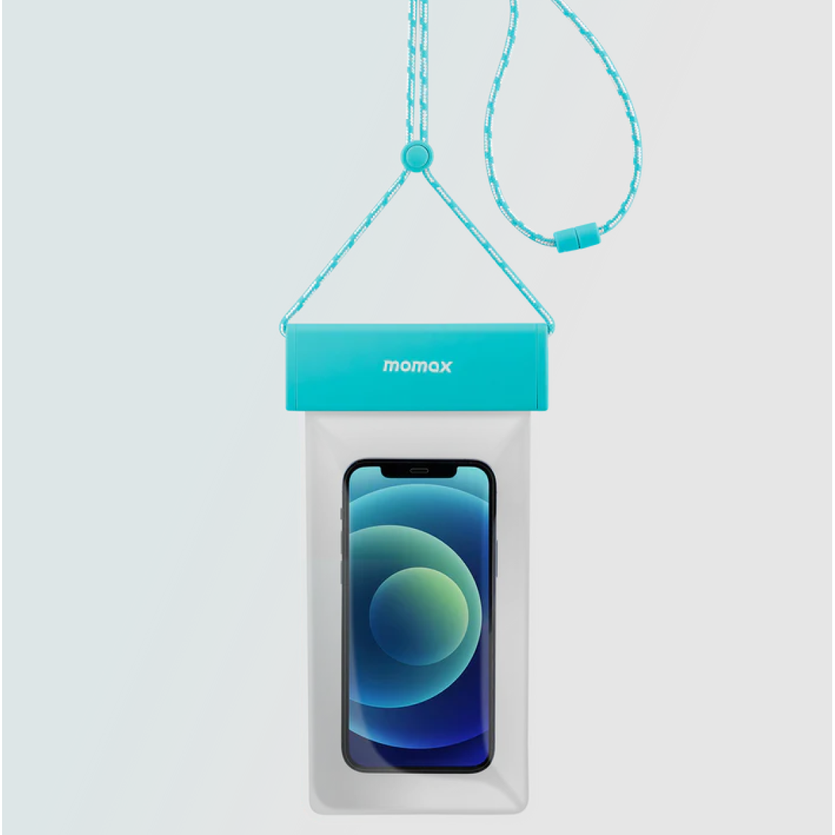 Momax SR25C 便攜掛帶電話防水袋 (湖水藍色)