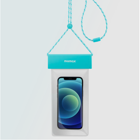 Momax SR25C 便攜掛帶電話防水袋 (湖水藍色)