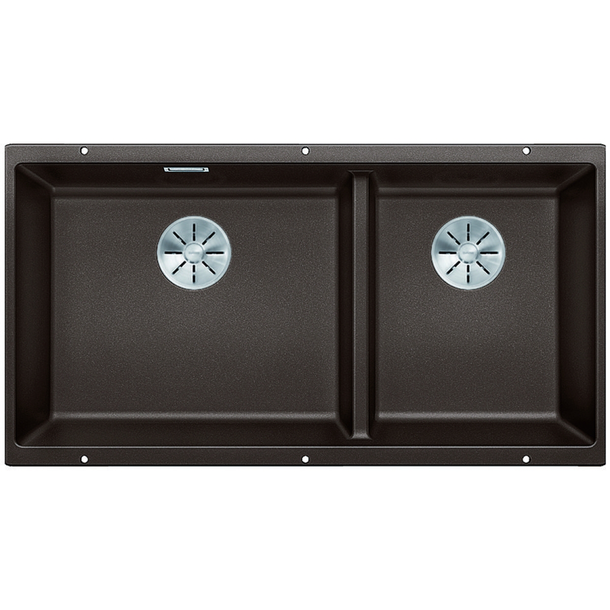 Blanco 523593 Subline 480/320-U 雙盆昇盤 (咖啡色 Coffee)