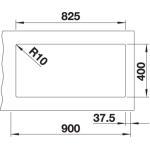 Blanco 523593 Subline 480/320-U 雙盆昇盤 (咖啡色 Coffee)
