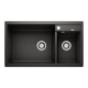 Blanco 525936 Metra 9 花崗岩廚房檯上雙星鋅盆 (黑色 Black)