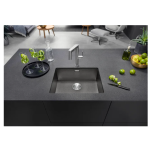 Blanco 526243 Zerox 500-U 不銹鋼檯底單星盆 (黑鋼 Dark Steel)