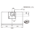 Fujioh 富士皇 FR-HT2170V-GBK 70厘米 煙囪式抽油煙機 (排氣型) (玻璃黑)