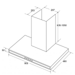 Cristal 尼斯 CI968ES 90厘米 850m³/h 煙囪式抽油煙機