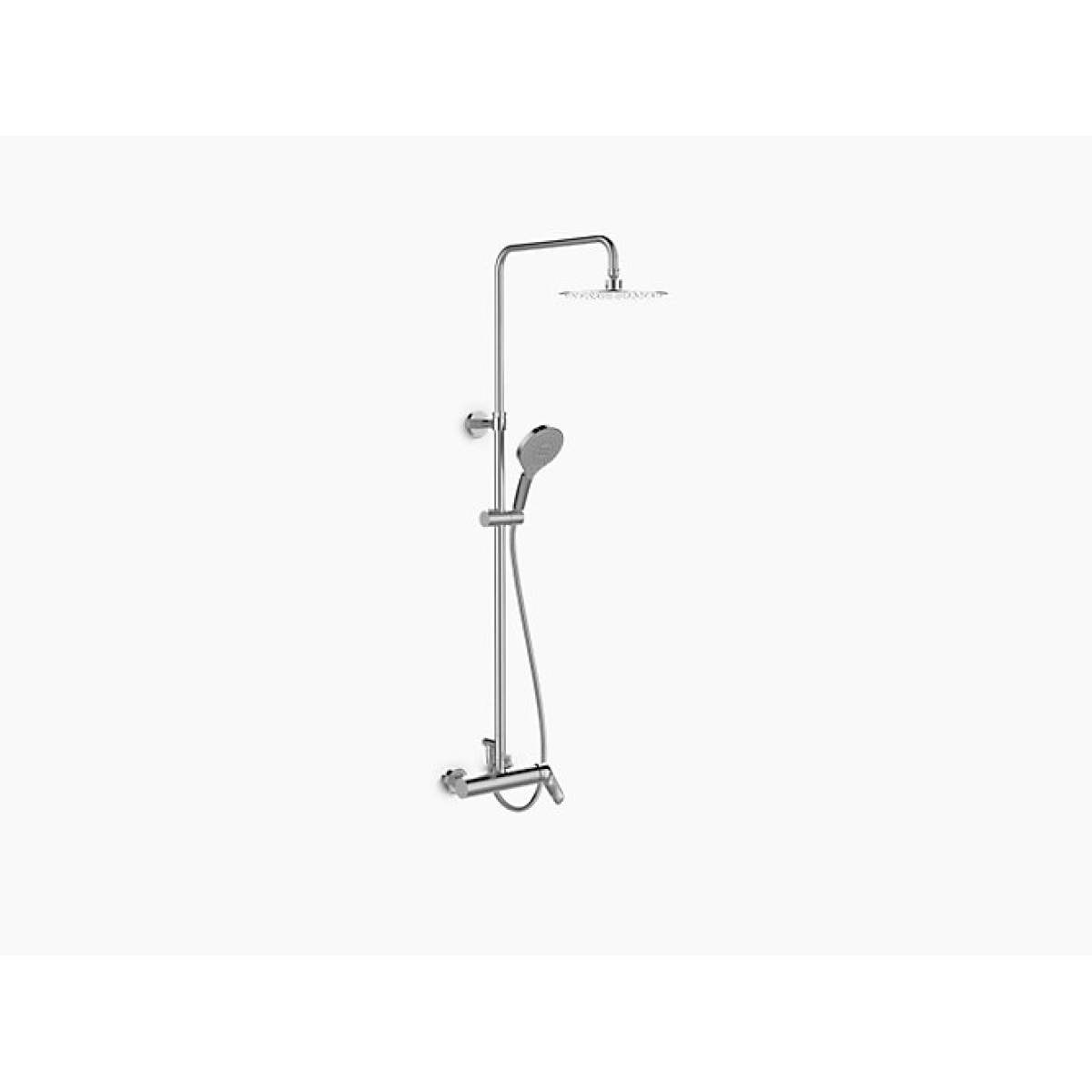 Kohler K-26242T-4-BL Aleo 雙淋浴柱 直接連接 (圓形花灑) (黑色)