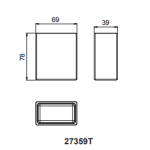 Kohler K-27359T-NA Stages 方形牙刷架