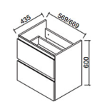 Kohler K-23784T-WS1 600mm 浴室櫃