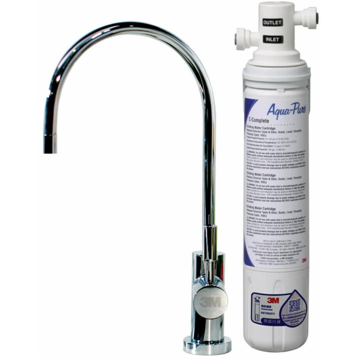 【優惠期間 送免費基本安裝】3M 全效型濾水系統 AP Easy Complete 配 3M™ 獨立LED水龍頭 ID1 (NSF認證) (NSFCOMPLETE-FAUCET-ID1)