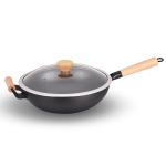 JNC JNC-IWK32+JNC-IFP26 岩紋純鐵鑊 32cm套裝 (1套2件) (鐵鑊32cm+煎鍋 26cm)