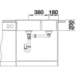 Blanco 519646 NAYA 8 雙盆昇盤 (瀝青色 Anthracite)