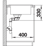 Blanco 519646 NAYA 8 雙盆昇盤 (瀝青色 Anthracite)