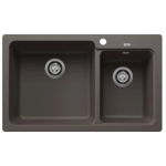 Blanco 527313 NAYA 8 雙盆昇盤 (火岩灰色 Volcano Grey)