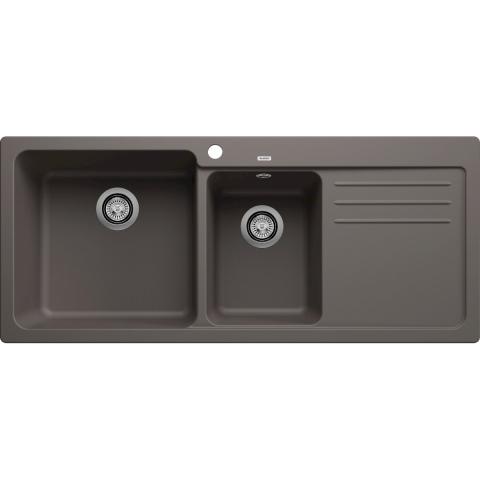 Blanco 527314 NAYA 8S 廚房左雙盆昇盤 (火岩灰色 Volcano Grey)