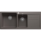 Blanco 527314 NAYA 8S 廚房左雙盆昇盤 (火岩灰色 Volcano Grey)