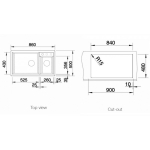Blanco 527121 Metra 9 雙盆昇盤 (米雅白色 Soft White)