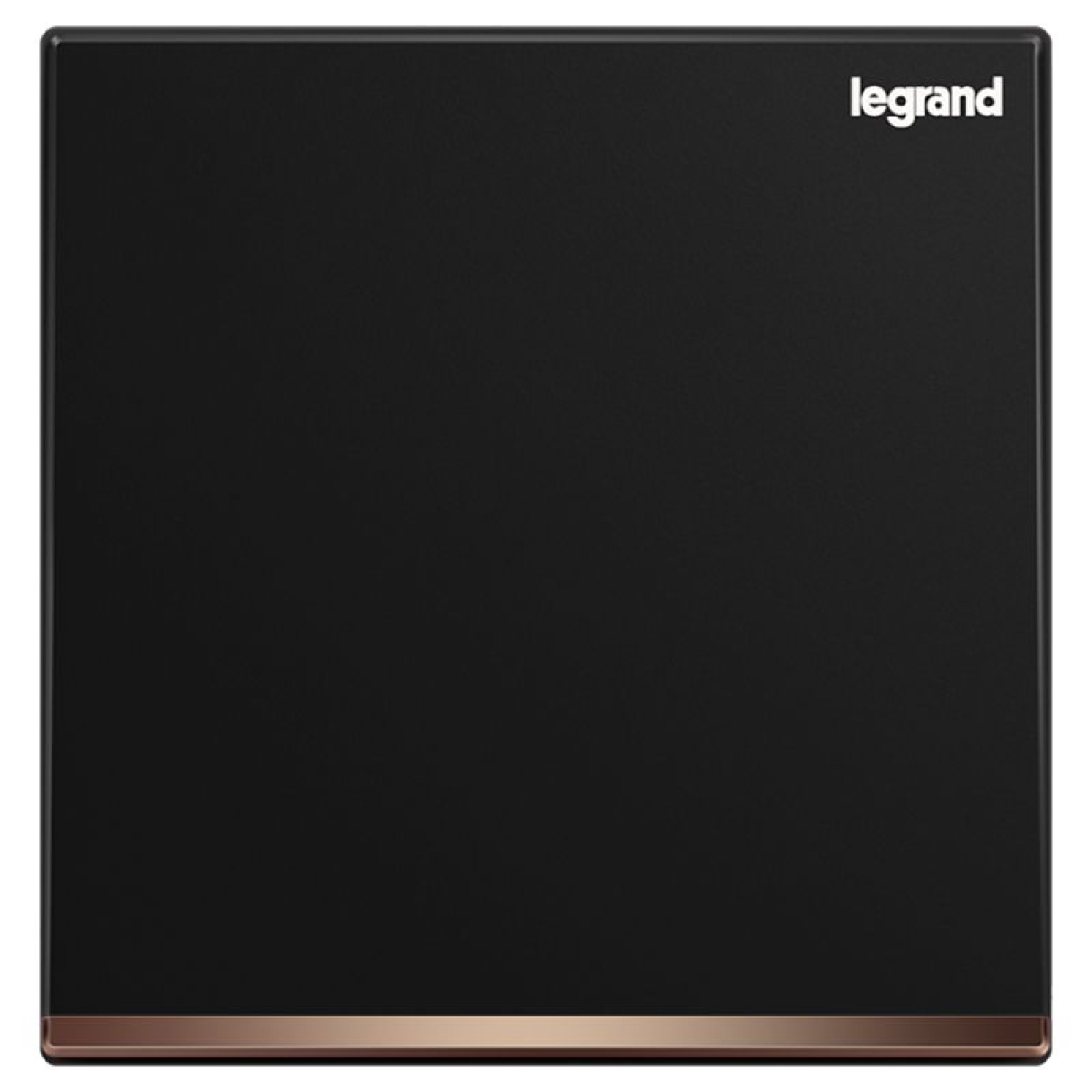 Legrand Galion K8/31/2/3BN-C 16AX 一位雙控開關 帶LED燈 (碳素黑+鑲電鍍邊)