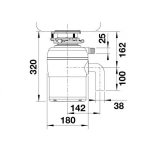 Blanco 456438 FWD Lite 0.5匹 900ml 廚餘處理器