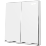 Legrand Galion K8/32/1/2CN 16AX 2位單控開關 帶LED燈 (白色+鑲銀邊)