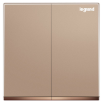 Legrand Galion K8/32/2/3CN-C1 16AX 2位雙控開關 帶LED燈 (玫瑰金+鑲電鍍邊)
