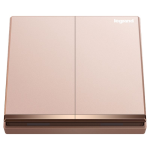 Legrand Galion K8/32/2/3CN-C4 16AX 2位雙控開關 帶LED燈 (櫻花粉紅+鑲電鍍邊)