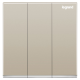 Legrand Galion K8/33/1/2AN-C2 10AX 3位單控開關 帶LED燈 (香檳金+鑲銀邊)