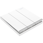 Legrand Galion K8/33/2/3AN 10AX 3位雙控開關 帶LED燈 (白色+鑲銀邊)