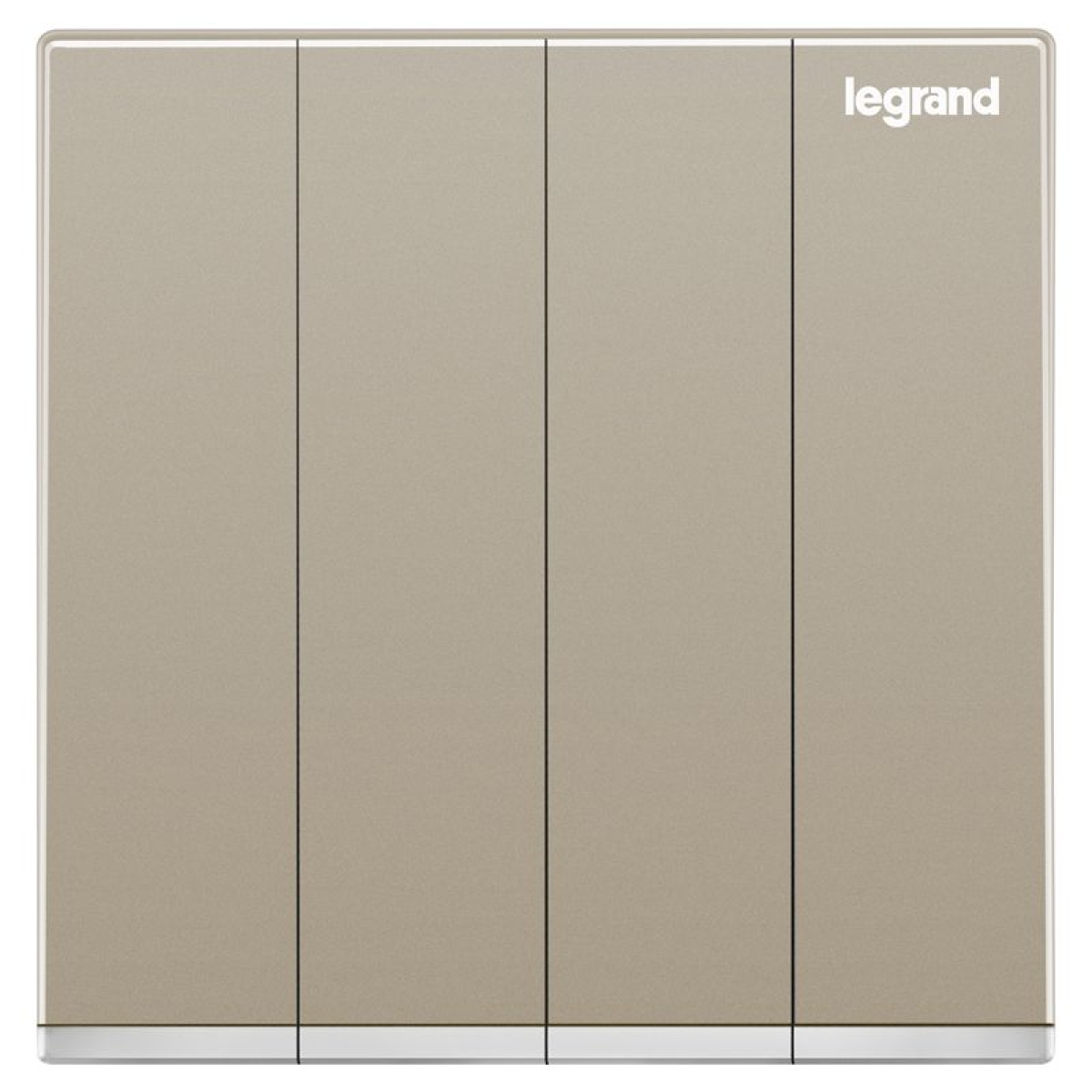 Legrand Galion K8/34/1/2DN-C2 10AX 4位單控開關 帶LED燈 (香檳金+鑲銀邊)