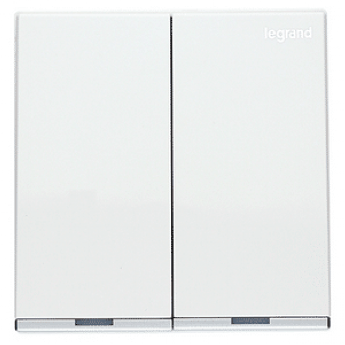 Legrand Galion K8/32D20AN-HK 20AX 2位雙極開關 帶LED燈 (白色+鑲銀邊)