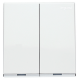 Legrand Galion K8/32D20AN-HK 20AX 2位雙極開關 帶LED燈 (白色+鑲銀邊)