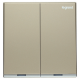 Legrand Galion K8/32D20AN-C2-HK 20AX 2位雙極開關 帶LED燈 (香檳金+鑲銀邊)