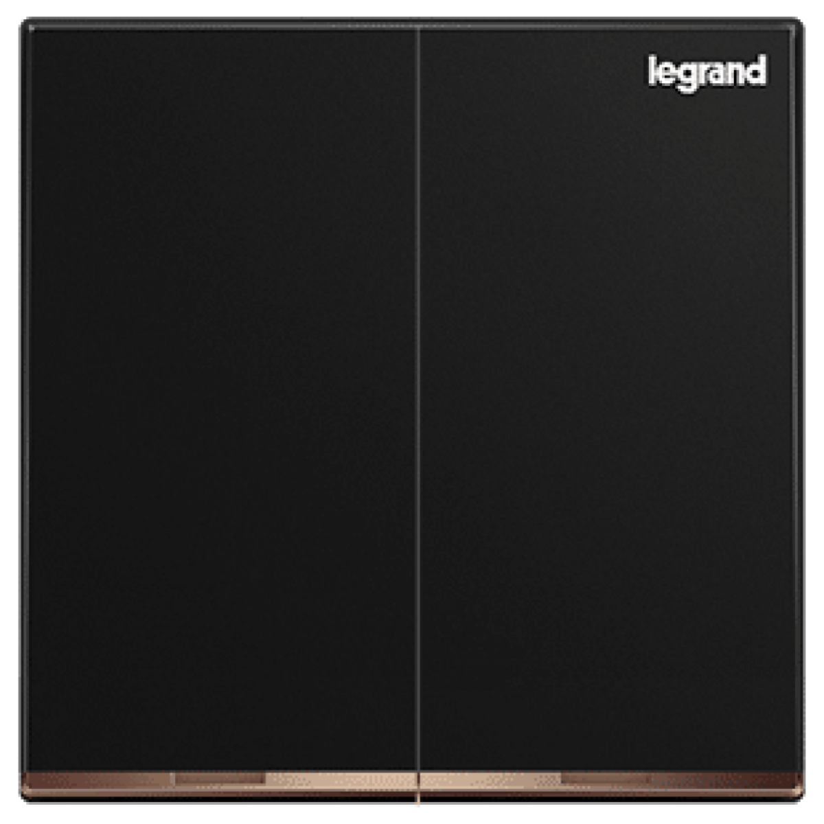 Legrand Galion K8/32D20AN-C-HK 20AX 2位雙極開關 帶LED燈 (碳素黑+鑲電鍍邊)