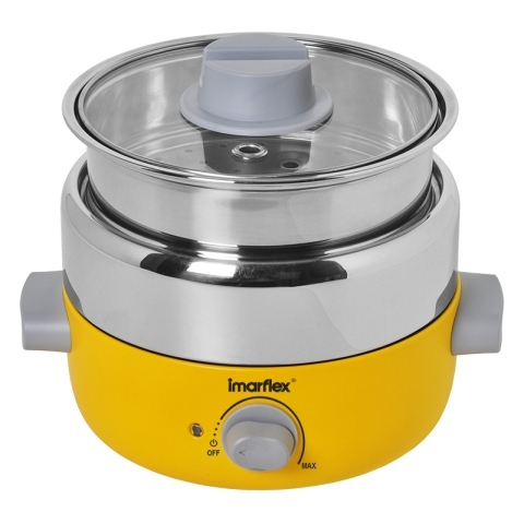 Imarflex 伊瑪 IMC-12Y 1.2公升 600W  迷你蒸煮火鍋