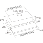 German Pool 德國寶 TFT-600 60厘米 1200m³/h 抽拉式抽油煙機
